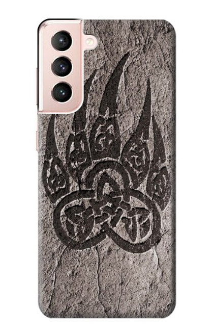 W3832 Viking Norse Bear Paw Berserkers Rock Hard Case and Leather Flip Case For Samsung Galaxy S21 5G