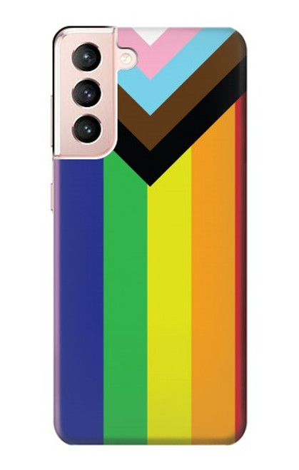 W3846 Pride Flag LGBT Hard Case and Leather Flip Case For Samsung Galaxy S21 5G