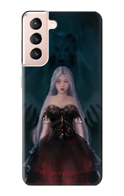 W3847 Lilith Devil Bride Gothic Girl Skull Grim Reaper Hard Case and Leather Flip Case For Samsung Galaxy S21 5G