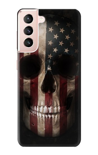 W3850 American Flag Skull Hard Case and Leather Flip Case For Samsung Galaxy S21 5G