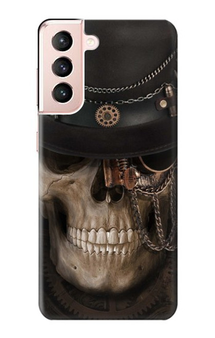 W3852 Steampunk Skull Hard Case and Leather Flip Case For Samsung Galaxy S21 5G