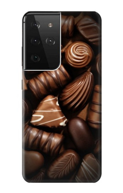 W3840 Dark Chocolate Milk Chocolate Lovers Hard Case and Leather Flip Case For Samsung Galaxy S21 Ultra 5G