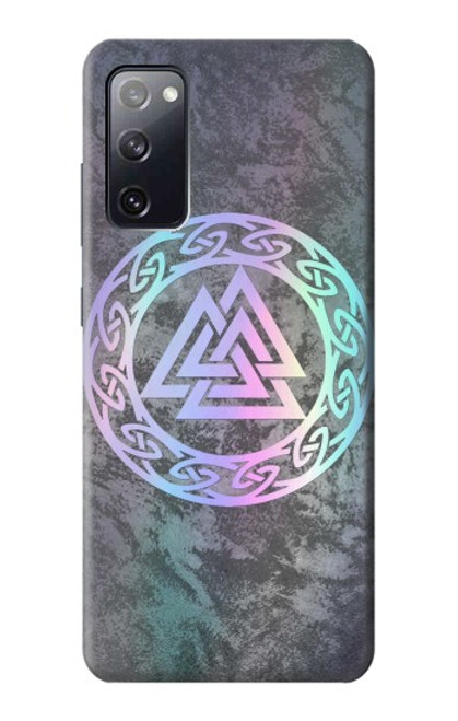 W3833 Valknut Odin Wotans Knot Hrungnir Heart Hard Case and Leather Flip Case For Samsung Galaxy S20 FE