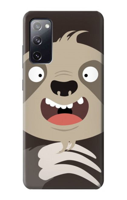 W3855 Sloth Face Cartoon Hard Case and Leather Flip Case For Samsung Galaxy S20 FE