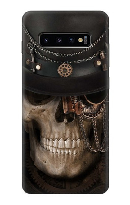 W3852 Steampunk Skull Hard Case and Leather Flip Case For Samsung Galaxy S10 Plus