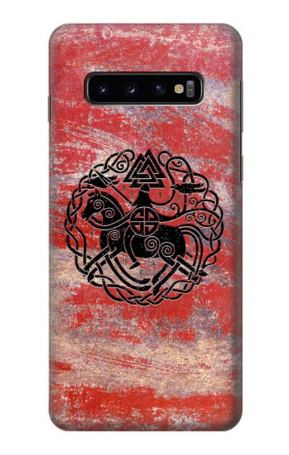 W3831 Viking Norse Ancient Symbol Hard Case and Leather Flip Case For Samsung Galaxy S10