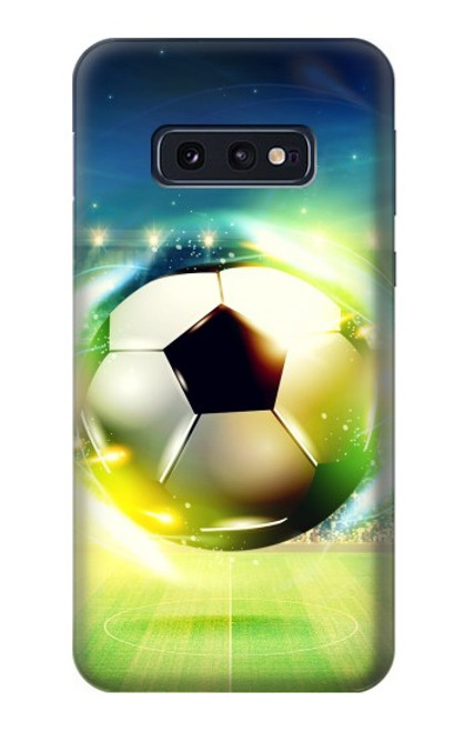 W3844 Glowing Football Soccer Ball Hard Case and Leather Flip Case For Samsung Galaxy S10e