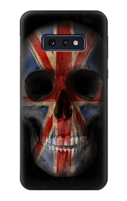 W3848 United Kingdom Flag Skull Hard Case and Leather Flip Case For Samsung Galaxy S10e