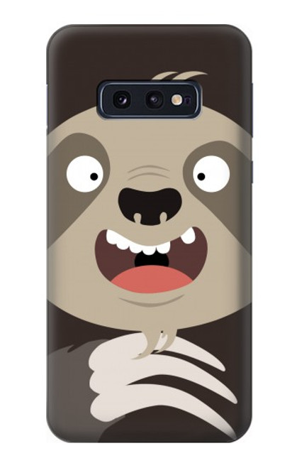 W3855 Sloth Face Cartoon Hard Case and Leather Flip Case For Samsung Galaxy S10e
