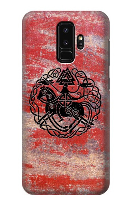 W3831 Viking Norse Ancient Symbol Hard Case and Leather Flip Case For Samsung Galaxy S9 Plus