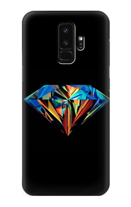 W3842 Abstract Colorful Diamond Hard Case and Leather Flip Case For Samsung Galaxy S9 Plus