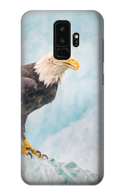 W3843 Bald Eagle On Ice Hard Case and Leather Flip Case For Samsung Galaxy S9 Plus