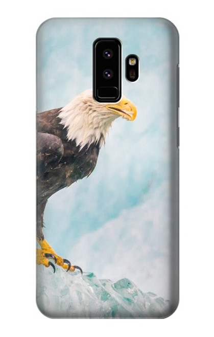 W3843 Bald Eagle On Ice Hard Case and Leather Flip Case For Samsung Galaxy S9