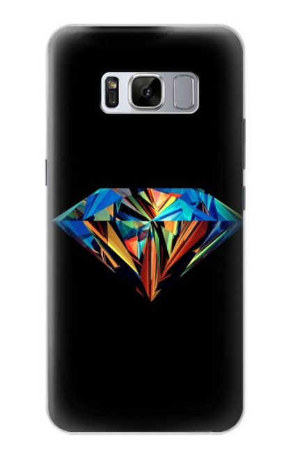 W3842 Abstract Colorful Diamond Hard Case and Leather Flip Case For Samsung Galaxy S8 Plus