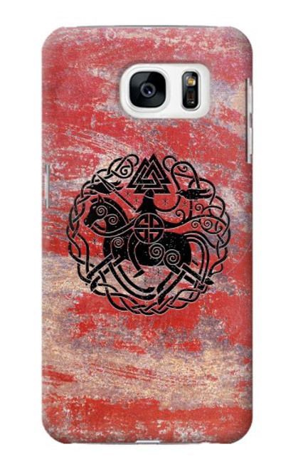 W3831 Viking Norse Ancient Symbol Hard Case and Leather Flip Case For Samsung Galaxy S7