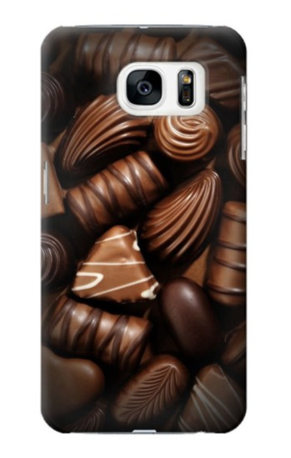 W3840 Dark Chocolate Milk Chocolate Lovers Hard Case and Leather Flip Case For Samsung Galaxy S7