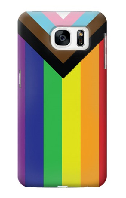 W3846 Pride Flag LGBT Hard Case and Leather Flip Case For Samsung Galaxy S7