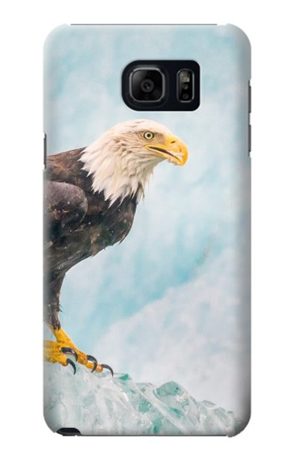 W3843 Bald Eagle On Ice Hard Case and Leather Flip Case For Samsung Galaxy S6 Edge Plus