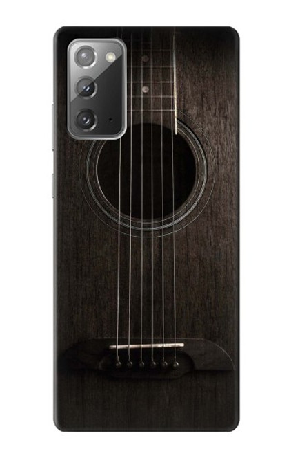 W3834 Old Woods Black Guitar Hard Case and Leather Flip Case For Samsung Galaxy Note 20
