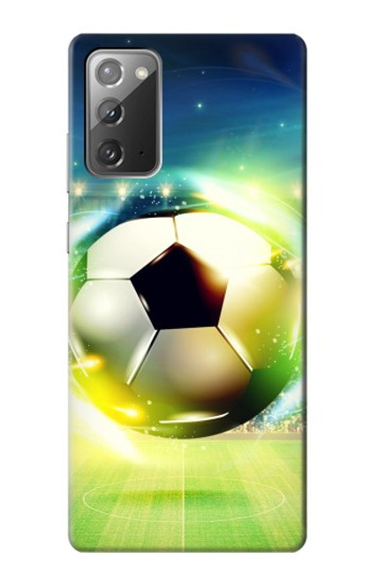 W3844 Glowing Football Soccer Ball Hard Case and Leather Flip Case For Samsung Galaxy Note 20