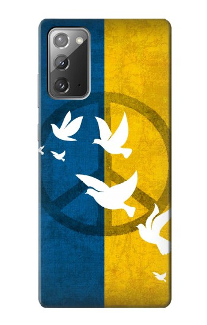 W3857 Peace Dove Ukraine Flag Hard Case and Leather Flip Case For Samsung Galaxy Note 20