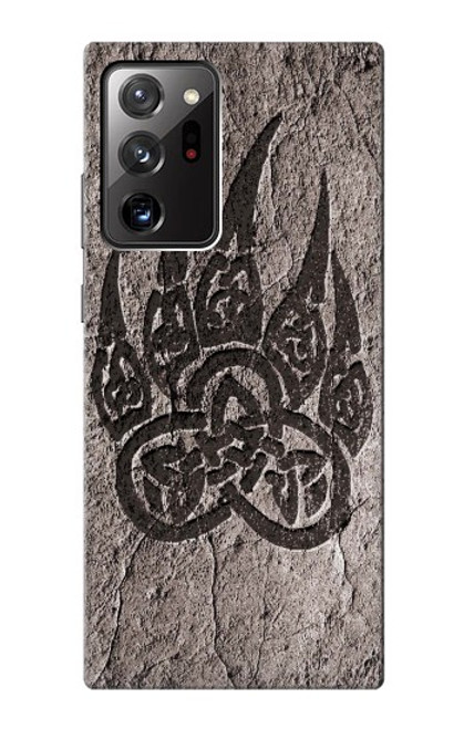 W3832 Viking Norse Bear Paw Berserkers Rock Hard Case and Leather Flip Case For Samsung Galaxy Note 20 Ultra, Ultra 5G