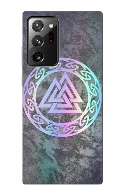 W3833 Valknut Odin Wotans Knot Hrungnir Heart Hard Case and Leather Flip Case For Samsung Galaxy Note 20 Ultra, Ultra 5G