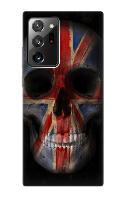 W3848 United Kingdom Flag Skull Hard Case and Leather Flip Case For Samsung Galaxy Note 20 Ultra, Ultra 5G