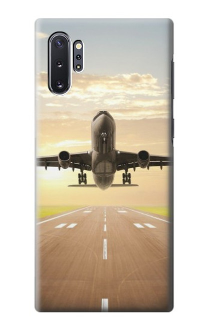 W3837 Airplane Take off Sunrise Hard Case and Leather Flip Case For Samsung Galaxy Note 10 Plus