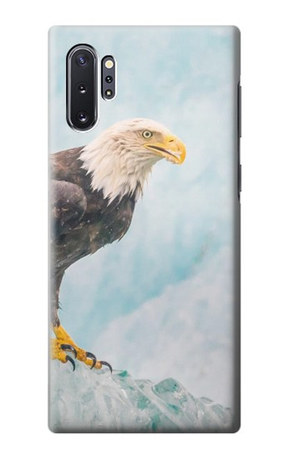 W3843 Bald Eagle On Ice Hard Case and Leather Flip Case For Samsung Galaxy Note 10 Plus