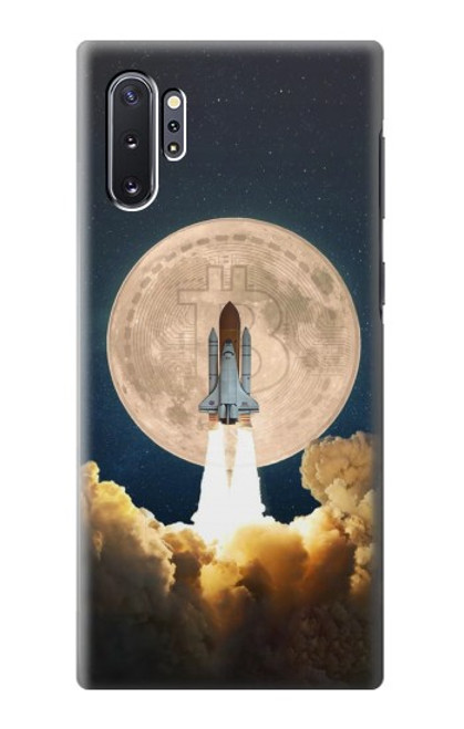 W3859 Bitcoin to the Moon Hard Case and Leather Flip Case For Samsung Galaxy Note 10 Plus