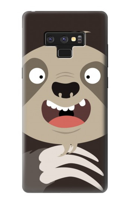 W3855 Sloth Face Cartoon Hard Case and Leather Flip Case For Note 9 Samsung Galaxy Note9
