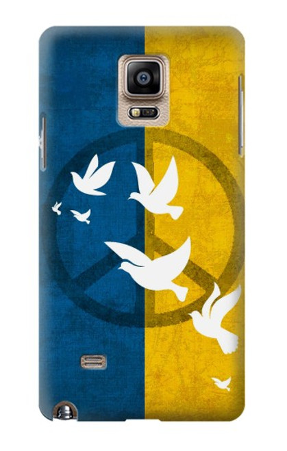 W3857 Peace Dove Ukraine Flag Hard Case and Leather Flip Case For Samsung Galaxy Note 4