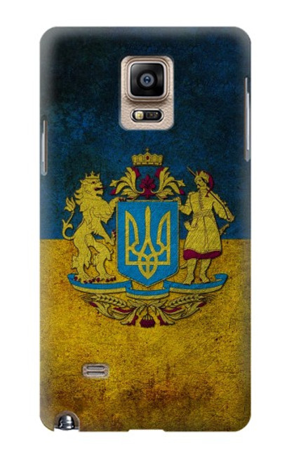 W3858 Ukraine Vintage Flag Hard Case and Leather Flip Case For Samsung Galaxy Note 4