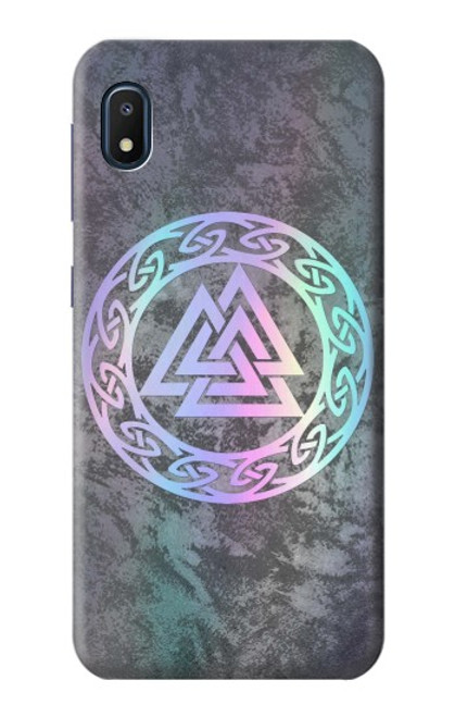 W3833 Valknut Odin Wotans Knot Hrungnir Heart Hard Case and Leather Flip Case For Samsung Galaxy A10e