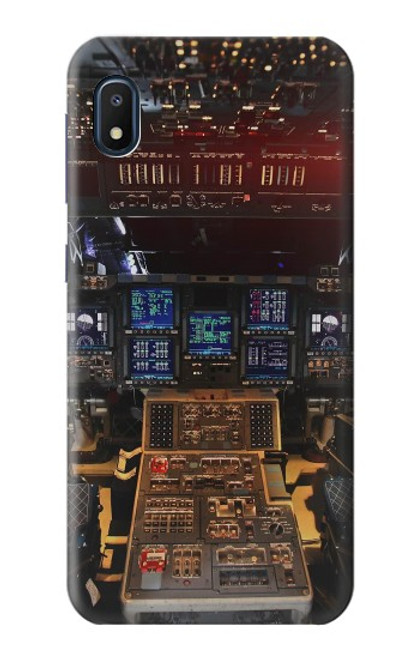 W3836 Airplane Cockpit Hard Case and Leather Flip Case For Samsung Galaxy A10e