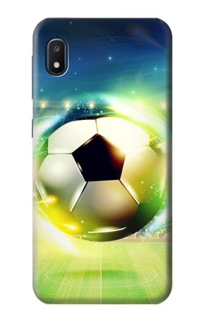 W3844 Glowing Football Soccer Ball Hard Case and Leather Flip Case For Samsung Galaxy A10e
