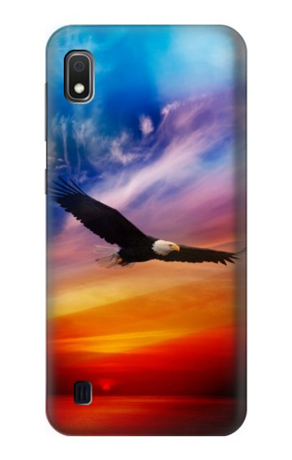 W3841 Bald Eagle Flying Colorful Sky Hard Case and Leather Flip Case For Samsung Galaxy A10