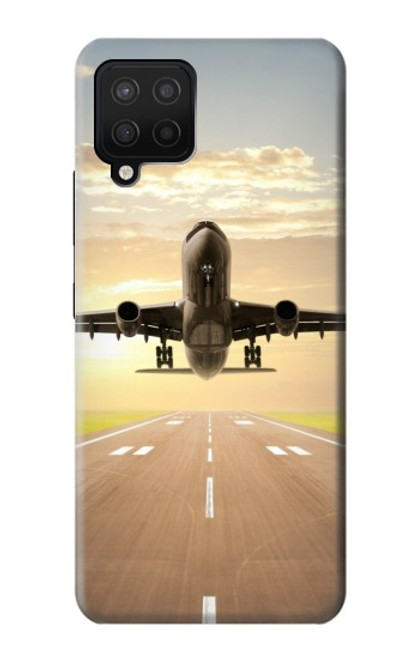 W3837 Airplane Take off Sunrise Hard Case and Leather Flip Case For Samsung Galaxy A12