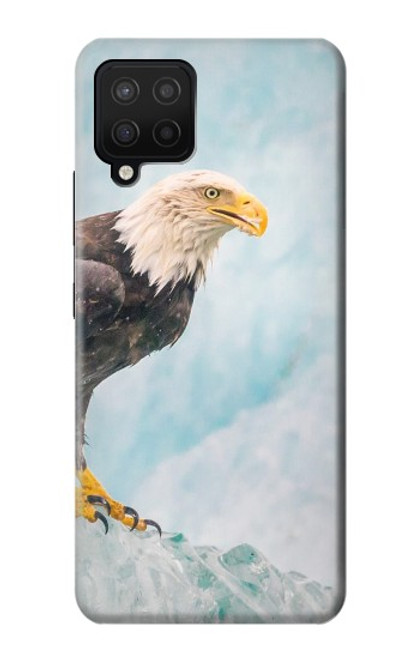 W3843 Bald Eagle On Ice Hard Case and Leather Flip Case For Samsung Galaxy A12