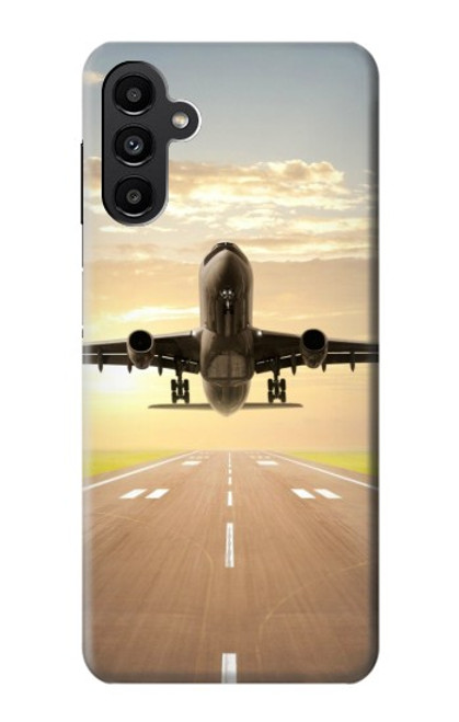 W3837 Airplane Take off Sunrise Hard Case and Leather Flip Case For Samsung Galaxy A13 5G