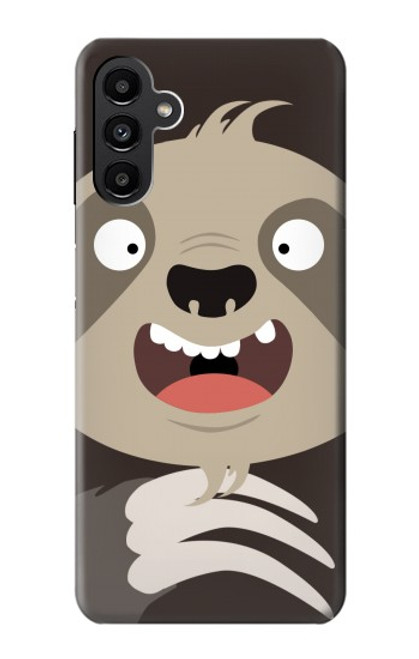 W3855 Sloth Face Cartoon Hard Case and Leather Flip Case For Samsung Galaxy A13 5G