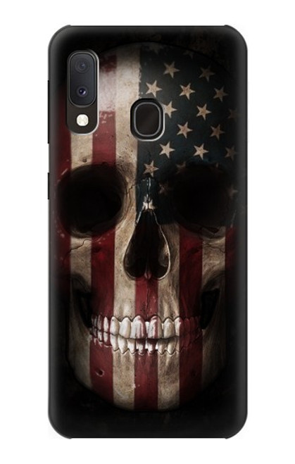 W3850 American Flag Skull Hard Case and Leather Flip Case For Samsung Galaxy A20e