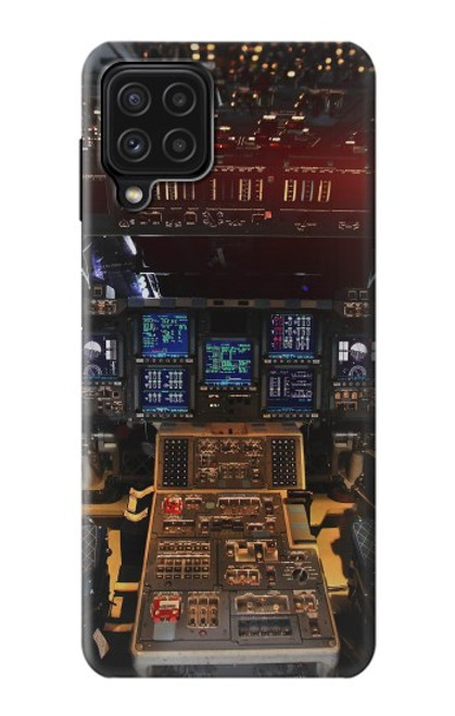 W3836 Airplane Cockpit Hard Case and Leather Flip Case For Samsung Galaxy A22 4G