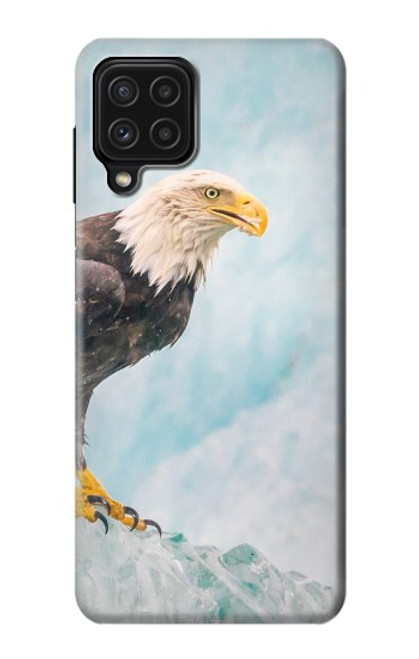 W3843 Bald Eagle On Ice Hard Case and Leather Flip Case For Samsung Galaxy A22 4G