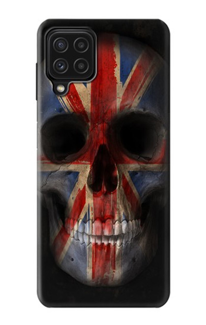 W3848 United Kingdom Flag Skull Hard Case and Leather Flip Case For Samsung Galaxy A22 4G