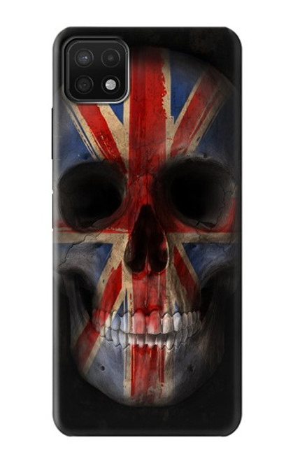 W3848 United Kingdom Flag Skull Hard Case and Leather Flip Case For Samsung Galaxy A22 5G
