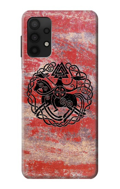 W3831 Viking Norse Ancient Symbol Hard Case and Leather Flip Case For Samsung Galaxy A32 4G