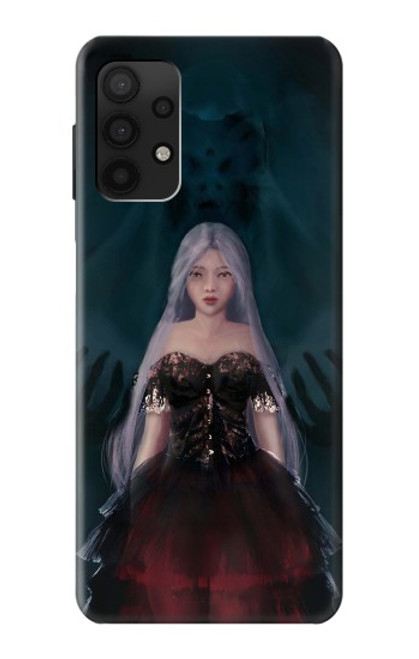 W3847 Lilith Devil Bride Gothic Girl Skull Grim Reaper Hard Case and Leather Flip Case For Samsung Galaxy A32 4G