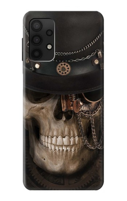 W3852 Steampunk Skull Hard Case and Leather Flip Case For Samsung Galaxy A32 4G